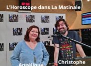 IDFM_Angelique_Christophe_Horoscope Angélique présente l'horoscope quotidien sur IDFM Radio 98 FM dans la matinale de Christophe Caron